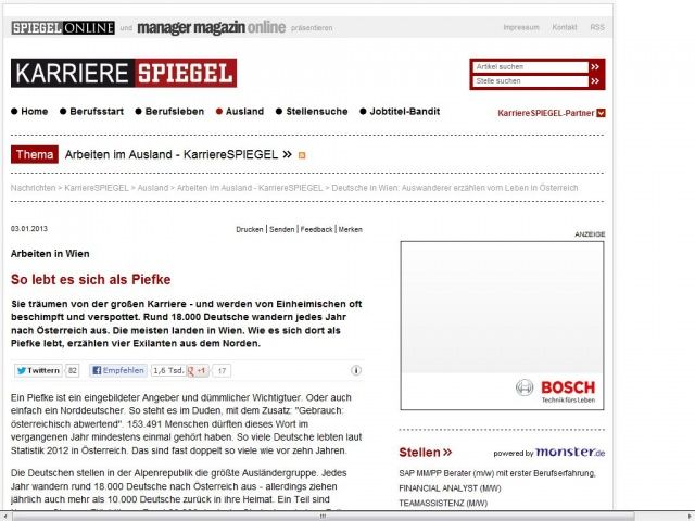 Bild zum Artikel: Arbeiten in Wien: So lebt es sich als Piefke