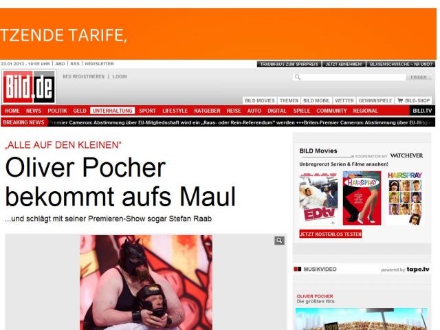 Bild zum Artikel: „Alle auf den Kleinen“ - Pocher bekommt aufs (Groß-)Maul