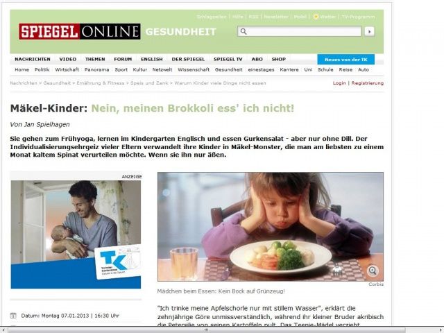 Bild zum Artikel: Mäkel-Kinder: Nein, meinen Brokkoli ess' ich nicht!