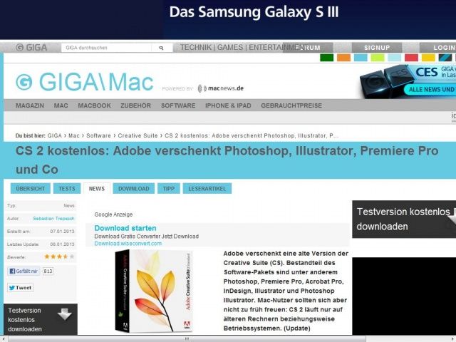 Bild zum Artikel: CS 2 kostenlos: Adobe verschenkt Photoshop, Illustrator, Premiere Pro und Co