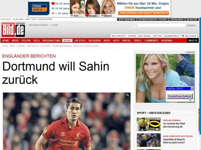 Bild zum Artikel: Engländer berichten - Borussia Dortmund will Nuri Sahin (24) zurück