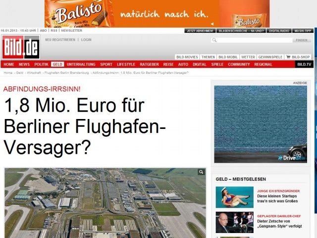 Bild zum Artikel: Abfindungs-Irrsinn! - 1,8 Mio. Euro für Berliner Flughafen-Versager?