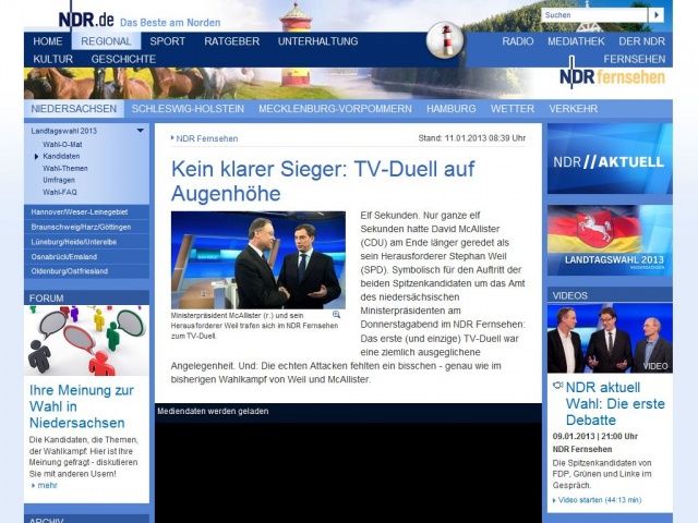 Bild zum Artikel: Die NDR TV-Duelle vor der Landtagswahl