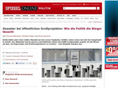 Bild zum Artikel: Desaster bei öffentlichen Großprojekten: Wie die Politik die Bürger täuscht