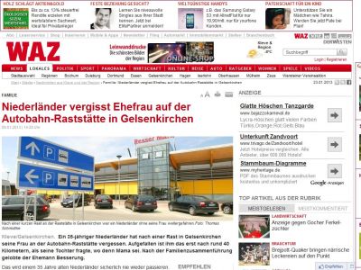 Bild zum Artikel: Holländer am Steuer: Niederländer vergisst Ehefrau auf der Autobahn-Raststätte in...