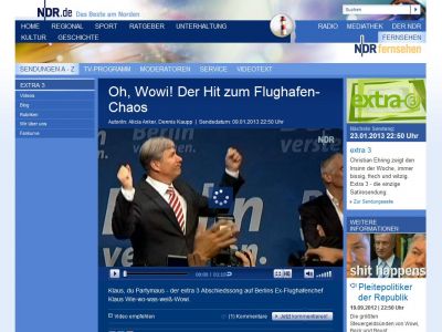 Bild zum Artikel: extra 3: Oh, Wowi! Der Hit zum Flughafen-Chaos