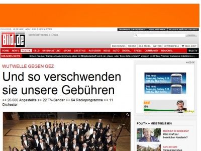 Bild zum Artikel: Wutwelle gegen GEZ - Und so verschwenden sie unsere Gebühren