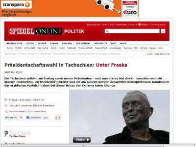 Bild zum Artikel: Präsidentschaftswahl in Tschechien: Unter Freaks