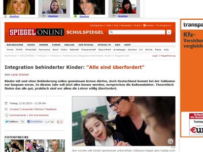 Bild zum Artikel: Integration behinderter Kinder: 'Alle sind überfordert'