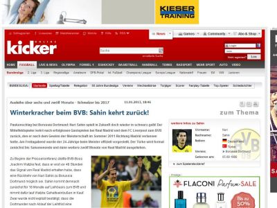 Bild zum Artikel: Winterkracher beim BVB: Sahin kehrt zurück!