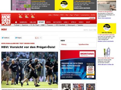 Bild zum Artikel: Hooligan-Alarm bei Test gegen Wien - HSV: Vorsicht vor den Prügel-Ösis!