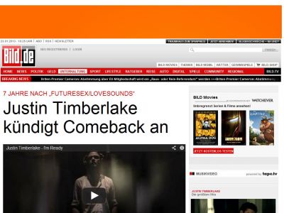 Bild zum Artikel: Nach 7 Jahren - Justin Timberlake kündigt musikalisches Comeback an