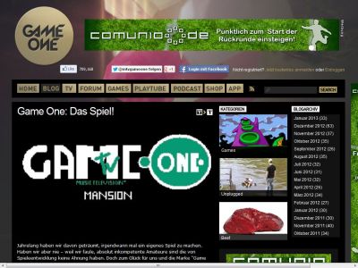 Bild zum Artikel: Blog: Game One: Das Spiel!
