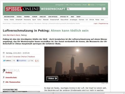 Bild zum Artikel: Luftverschmutzung in Peking: Atmen kann tödlich sein