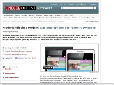 Bild zum Artikel: Niederländisches Projekt: Das Smartphone des reinen Gewissens