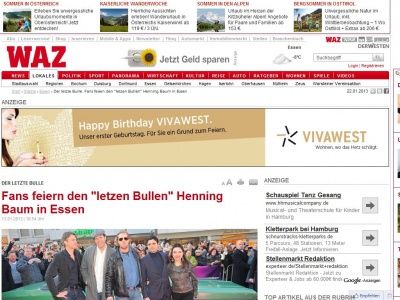Bild zum Artikel: Der letzte Bulle: Fans feiern den 'letzen Bullen' Henning Baum in Essen