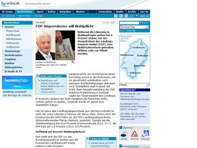 Bild zum Artikel: Vorstoß: FDP-Abgeordneter will Wahlpflicht
