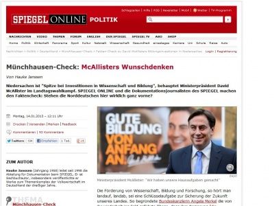 Bild zum Artikel: Münchhausen-Check: McAllisters Wunschdenken