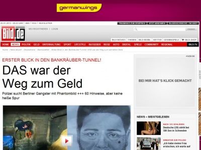 Bild zum Artikel: Bankräuber-Tunnel! - Neue Fotos zeigen: DAS war der Weg zum Geld