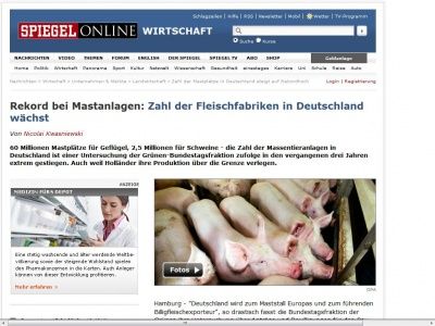 Bild zum Artikel: Rekord bei Mastanlagen: Zahl der Fleischfabriken in Deutschland wächst