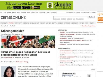 Bild zum Artikel: Hartes Urteil gegen Nazigegner: Ein fatales gesellschaftspolitisches Signal