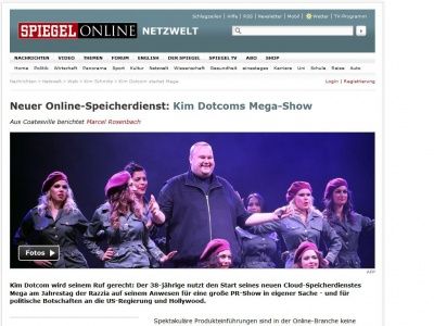 Bild zum Artikel: Neuer Online-Speicherdienst: Kim Dotcoms Mega-Show