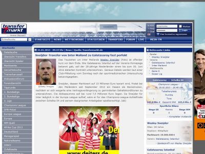 Bild zum Artikel: Sneijder-Transfer von Inter Mailand zu Galatasaray fast perfekt