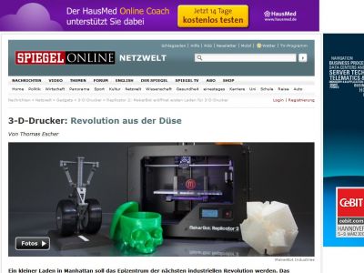 Bild zum Artikel: 3-D-Drucker: Revolution aus der Düse
