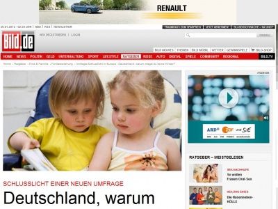 Bild zum Artikel: Schlusslicht Europas - Deutschland, warum magst du keine Kinder?