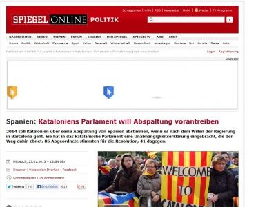 Bild zum Artikel: Spanien: Kataloniens Parlament will Abspaltung vorantreiben