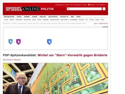 Bild zum Artikel: FDP-Spitzenkandidat: Wirbel um 'Stern'-Vorwürfe gegen Brüderle