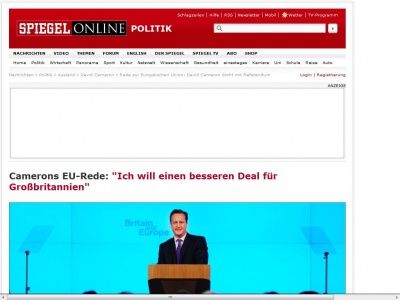 Bild zum Artikel: Camerons EU-Rede: 'Ich will einen besseren Deal für Großbritannien'
