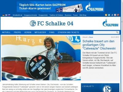 Bild zum Artikel: Schalke 04 trauert um Olly Olschewski