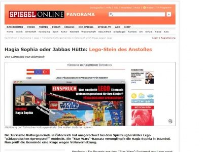 Bild zum Artikel: Hagia Sophia oder Jabbas Hütte: Der Lego-Stein des Anstoßes