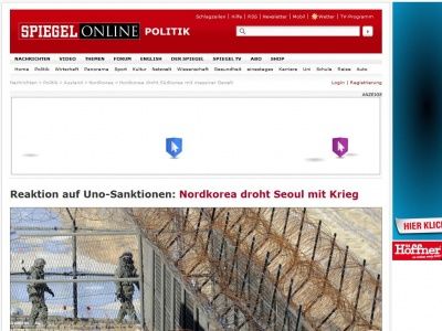 Bild zum Artikel: Reaktion auf Uno-Sanktionen: Nordkorea droht Seoul mit Krieg