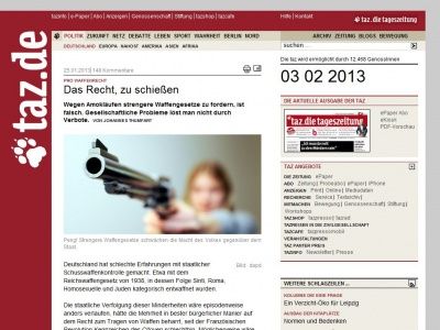 Bild zum Artikel: Pro Waffenrecht: Das Recht, zu schießen