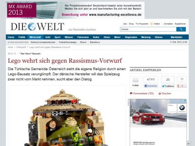 Bild zum Artikel: Star-Wars-Bausatz: Lego wehrt sich gegen Rassismus-Vorwurf