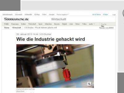 Bild zum Artikel: 3-D-Drucker: Wie die Industrie gehackt wird