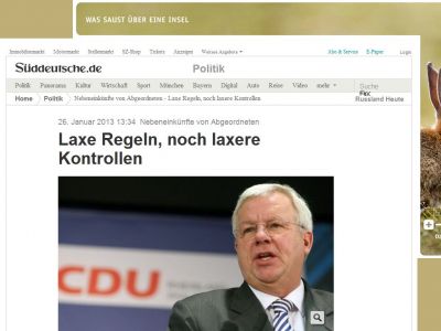 Bild zum Artikel: Nebeneinkünfte von Abgeordneten: Laxe Regeln, noch laxere Kontrollen