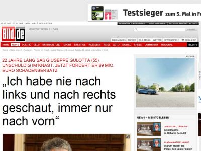 Bild zum Artikel: Justiz-Skandal - 22 Jahre unschuldig im Knast