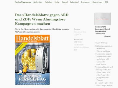 Bild zum Artikel: Das »Handelsblatt« gegen ARD und ZDF: Wenn Ahnungslose Kampagnen machen