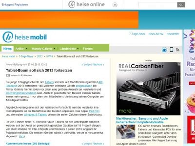 Bild zum Artikel: Tablet-Boom soll sich 2013 fortsetzen