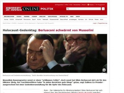 Bild zum Artikel: Holocaust-Gedenktag: Berlusconi schwärmt von Mussolini