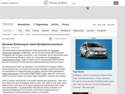 Bild zum Artikel: Brüsseler Erklärung für starke EU-Datenschutzreform