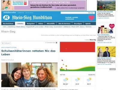 Bild zum Artikel: Nach Atemstillstand - Schulsanitäterinnen retteten Nic das Leben