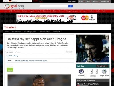 Bild zum Artikel: Galatasaray schnappt sich auch Drogba