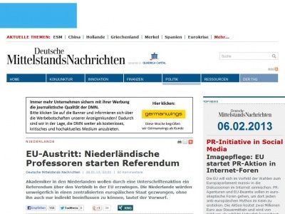 Bild zum Artikel: EU-Austritt: Niederländische Professoren starten Referendum