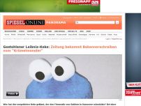 Bild zum Artikel: Gestohlener Leibniz-Keks: Zeitung bekommt Bekennerschreiben vom 'Krümelmonster'