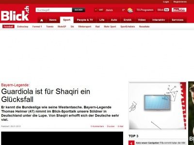 Bild zum Artikel: Bayern-Legende: Guardiola ist für Shaqiri ein Glücksfall