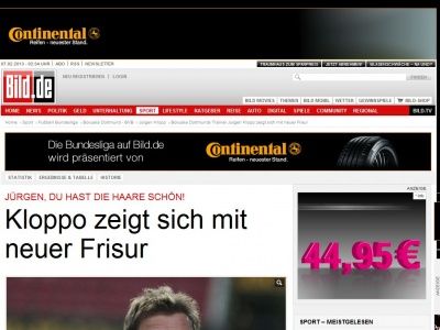 Bild zum Artikel: Jürgen Klopp - BVB-Trainer hat jetzt die Haare kurz